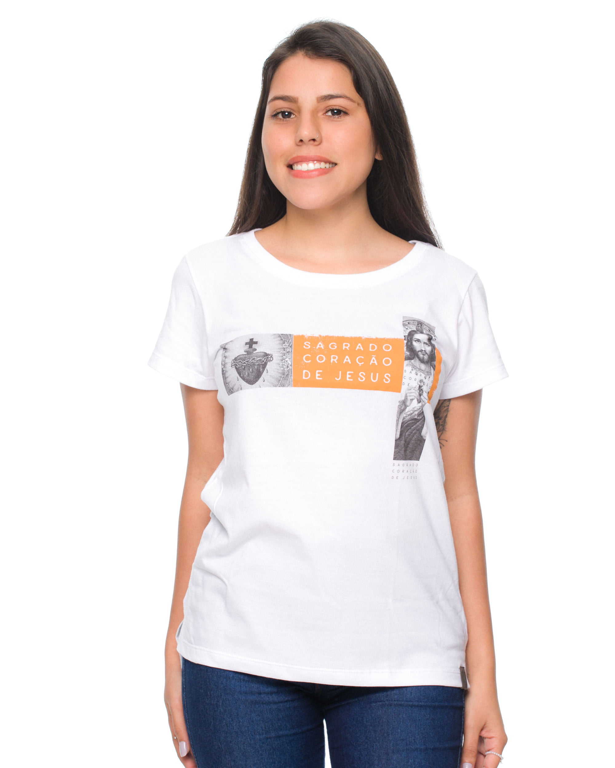 T-Shirt Sagrado Coração de Jesus - Estampa